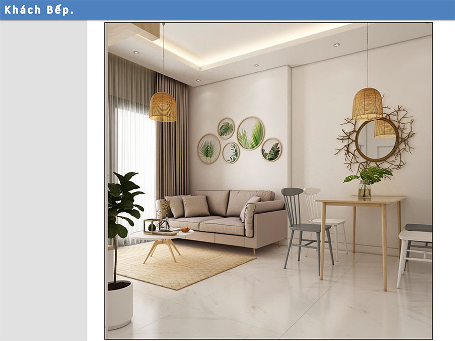 Thiết kế thi công nội thất căn hộ 2 phòng ngủ nhà chị Thủy - Nhà Bè HCM