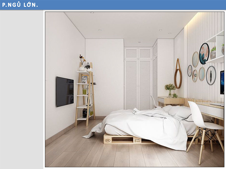 Thiết kế thi công nội thất căn hộ 2 phòng ngủ nhà chị Thủy - Nhà Bè HCM