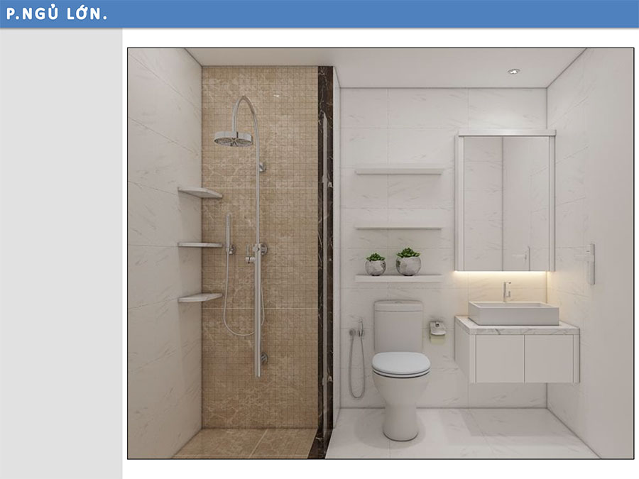 Thiết kế thi công nội thất căn hộ 2 phòng ngủ nhà chị Thủy - Nhà Bè HCM