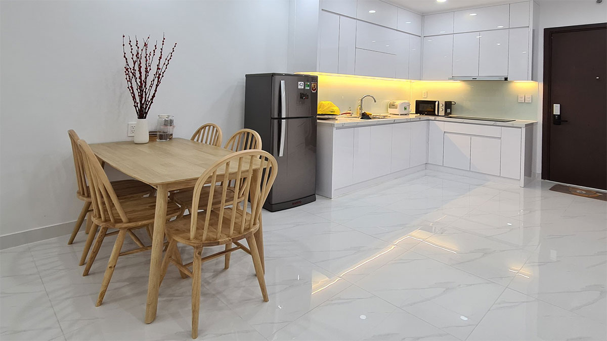 Thiết kế thi công nội thất căn hộ 2 phòng ngủ nhà chị Thủy - Nhà Bè HCM