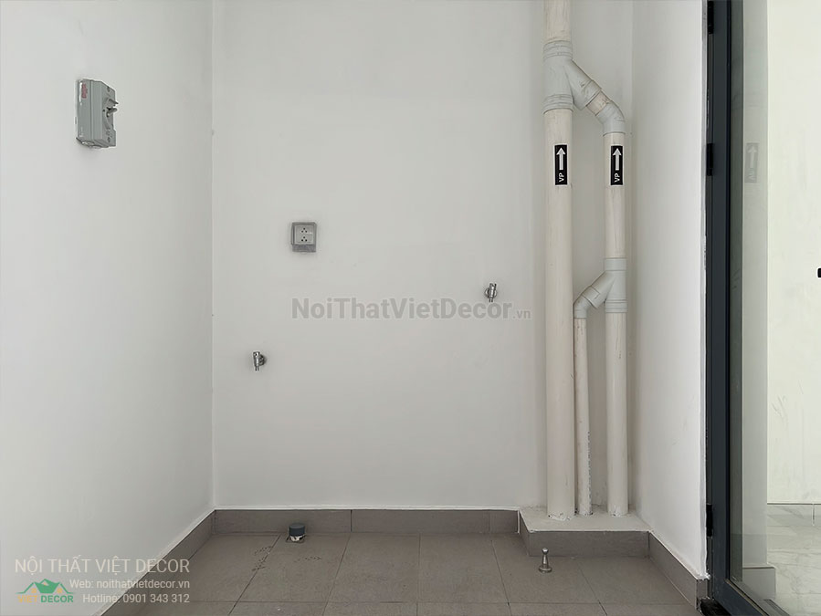 Nội thất Việt Decor thiết kế thi công nội thất nguyên căn, căn hộ 3 phòng ngủ Tân Phú Hồ Chí Minh hiện trạng lô gia
