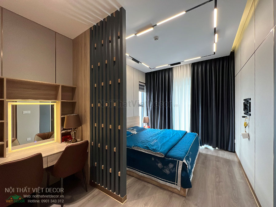 Nội thất Việt Decor thiết kế thi công nội thất nguyên căn, căn hộ 3 phòng ngủ Tân Phú Hồ Chí Minh hoàn thiện phong ngủ master