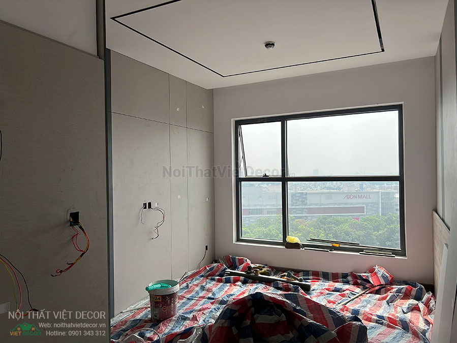 Nội thất Việt Decor thiết kế thi công nội thất nguyên căn, căn hộ 3 phòng ngủ Tân Phú Hồ Chí Minh thi công phòng ngủ nhỏ