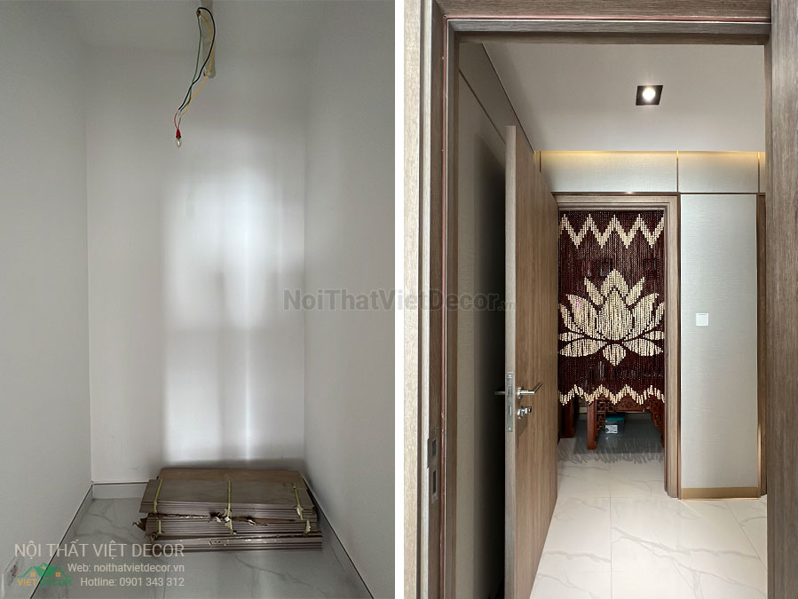 Nội thất Việt Decor thiết kế thi công nội thất nguyên căn, căn hộ 3 phòng ngủ Tân Phú Hồ Chí Minh phòng thờ