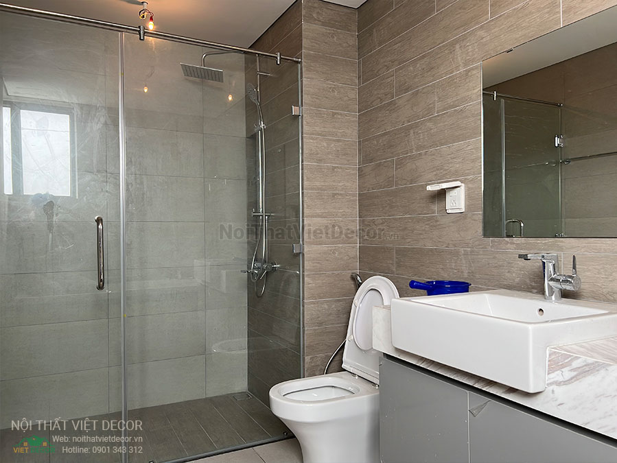 Nội thất Việt Decor thiết kế thi công nội thất nguyên căn, căn hộ 3 phòng ngủ Tân Phú Hồ Chí Minh hiện trạng nhà vệ sinh master
