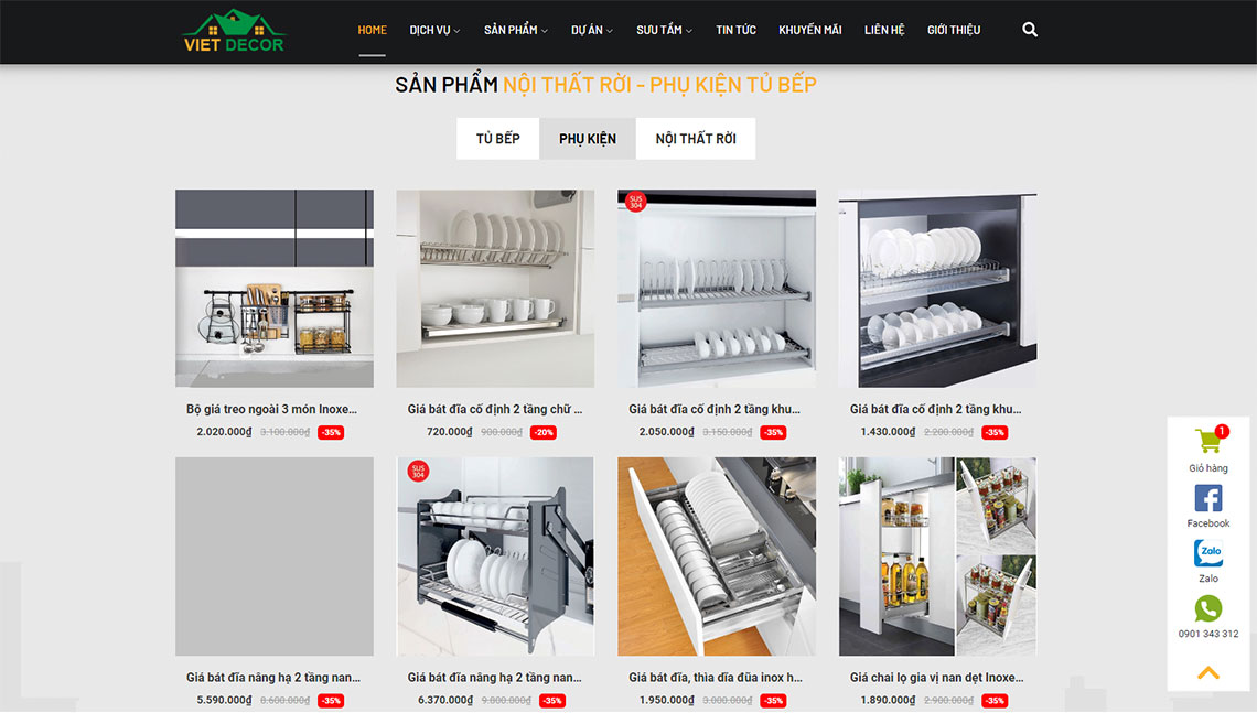 Nội thất Việt Decor hướng dẫn đặt hàng trên website tìm kiếm sản phẩm