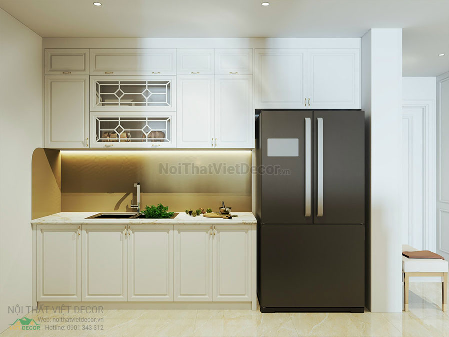 Nội thất Việt Decor mẫu thiết kế nội thất tân cổ điển phòng khách bếp căn hộ tủ bếp