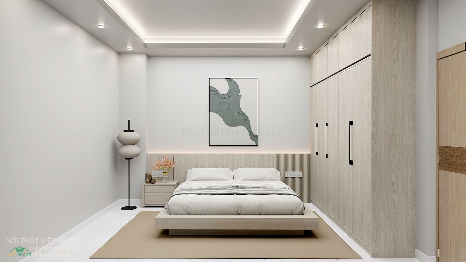 Nội Thất Việt Decor thiết kế thi công nội thất biệt thự Villa Riverside tại Bến Lức Long An - Tây Ninh phòng ngủ