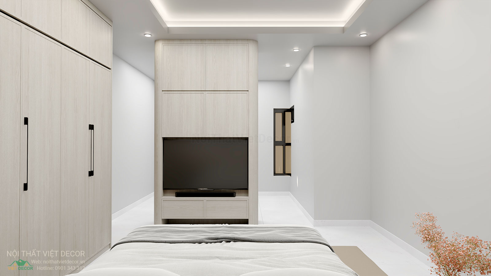 Nội Thất Việt Decor thiết kế thi công nội thất biệt thự Villa Riverside tại Bến Lức Long An - Tây Ninh tủ ti vi