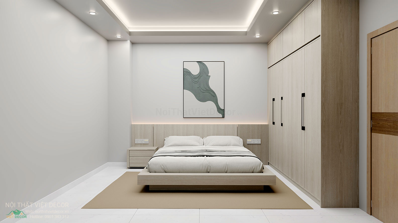 Nội Thất Việt Decor thiết kế thi công nội thất biệt thự Villa Riverside tại Bến Lức Long An - Tây Ninh phòng ngủ
