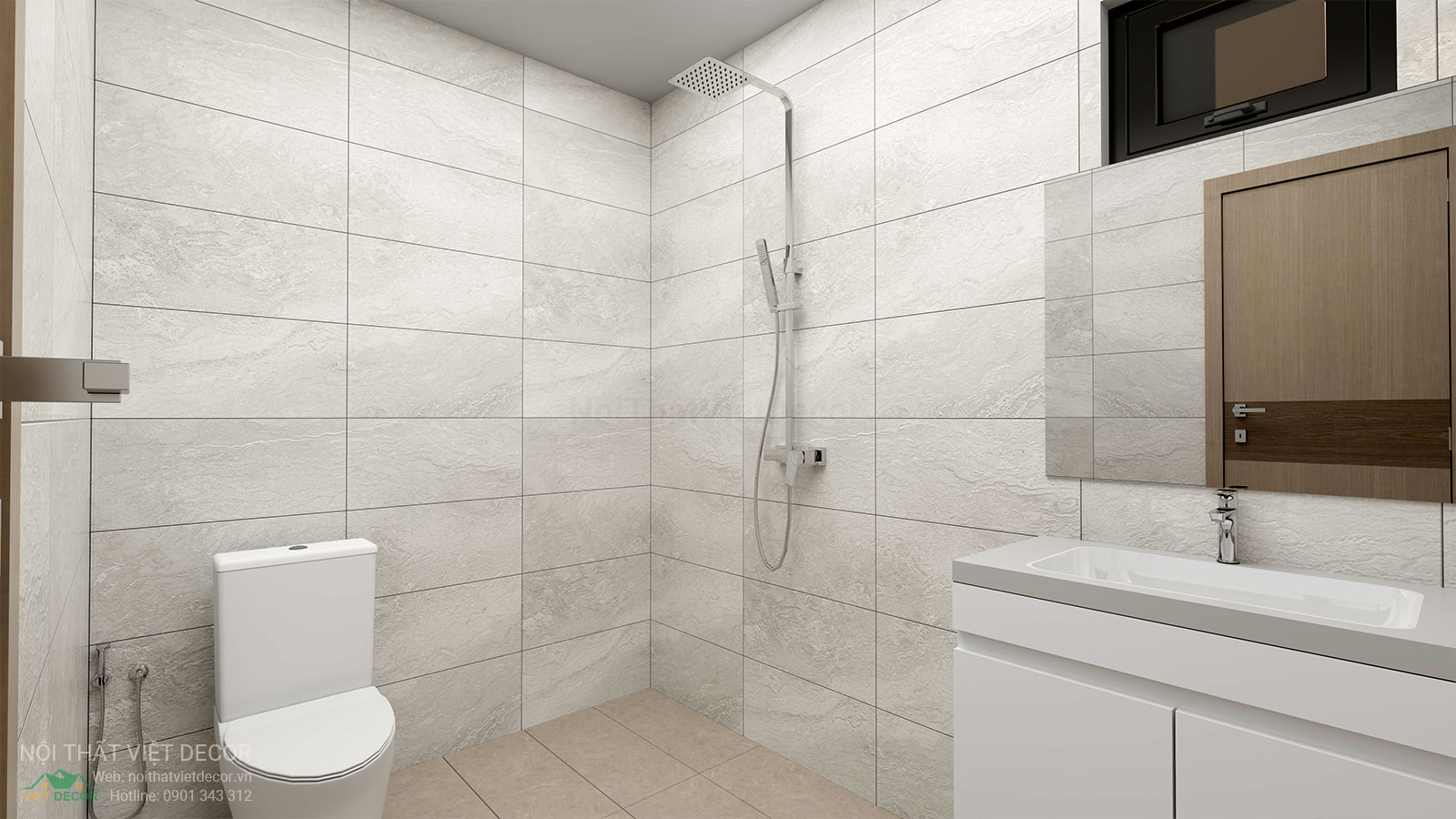 Nội Thất Việt Decor thiết kế thi công nội thất biệt thự Villa Riverside tại Bến Lức Long An - Tây Ninh phòng tắm