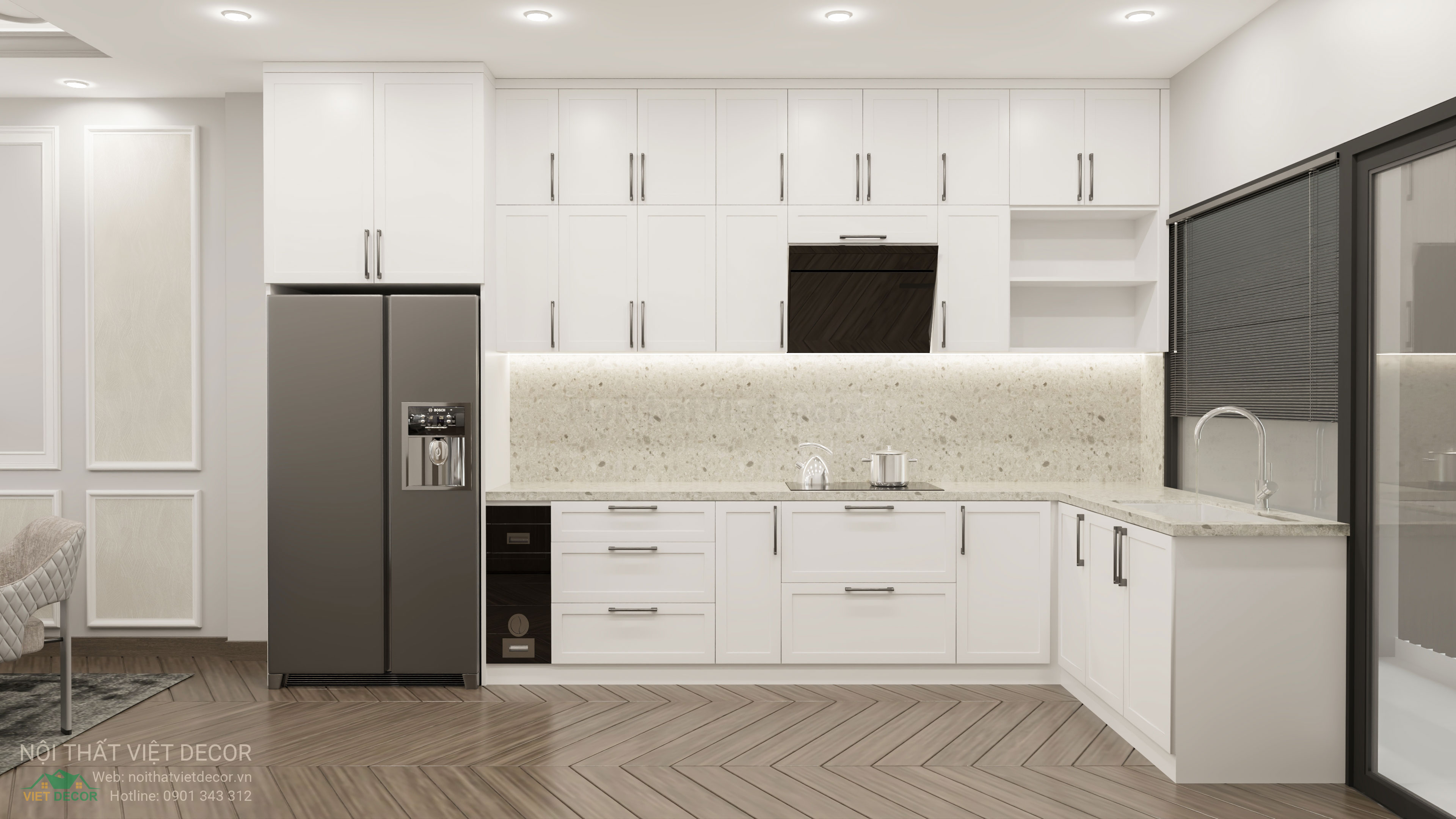 Nội Thất Việt Decor thiết kế nội thất tân cổ điển nhà phố thương mại shophouse T&T City Millennia tại xã Long Hậu, Cần Giuộc, Long An Tây Ninh