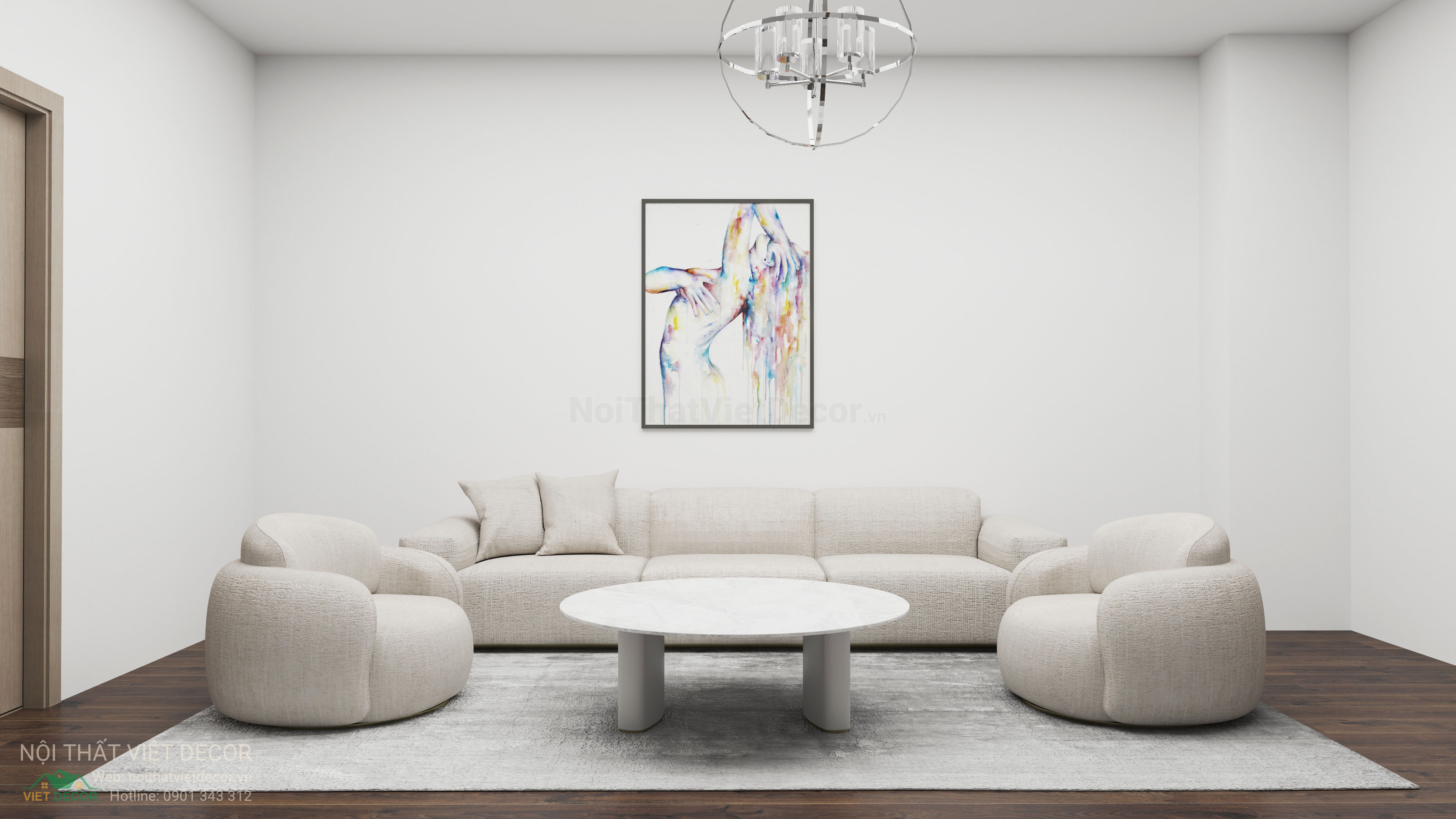 Nội Thất Việt Decor thiết kế nội thất hiện đại nhà phố khu đô thị Lavilla Green City Long An Tây Ninh phòng ngủ