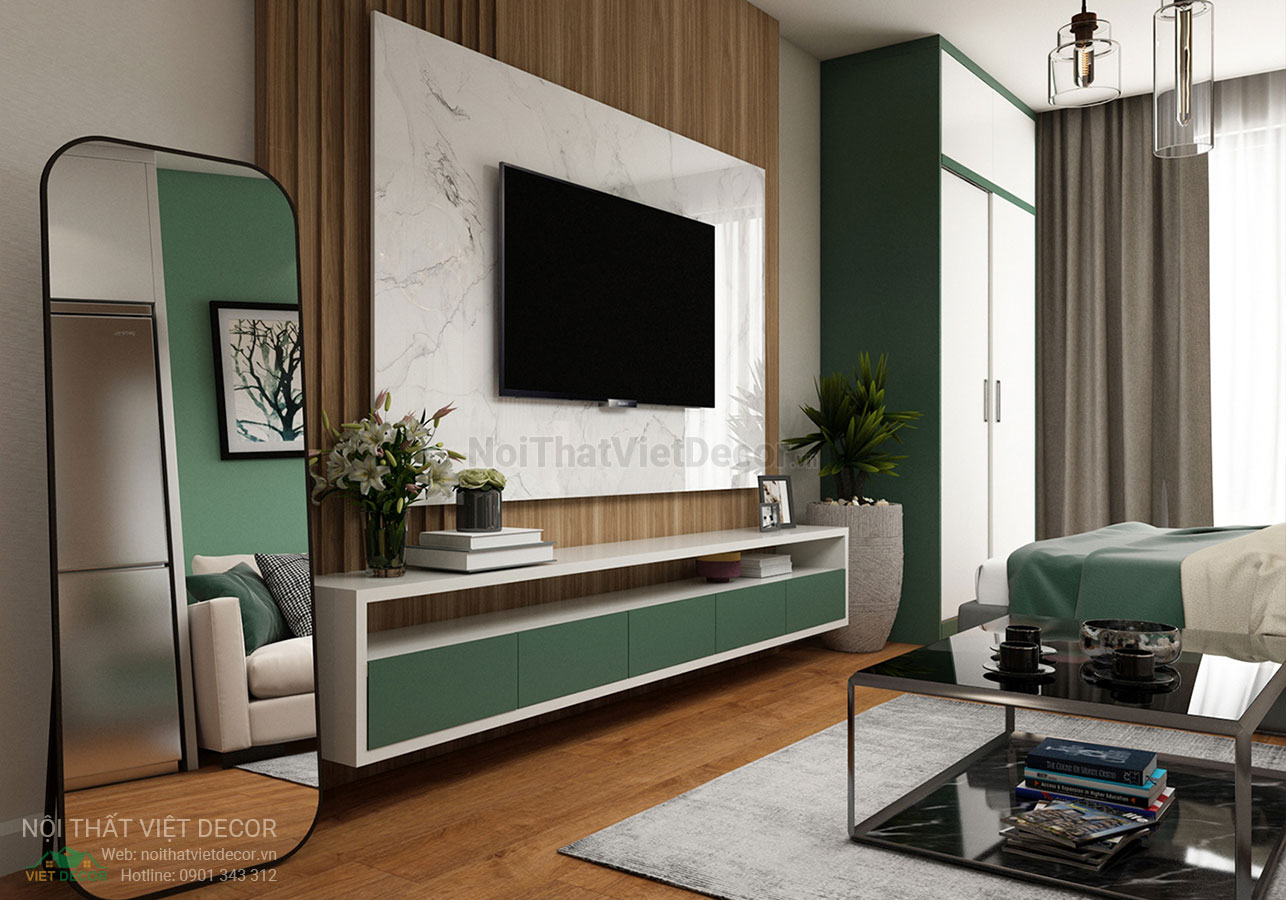 Nội Thất Việt Decor thiết kế thi công nội thất căn hộ officetel studio phong cách hiện đại modern