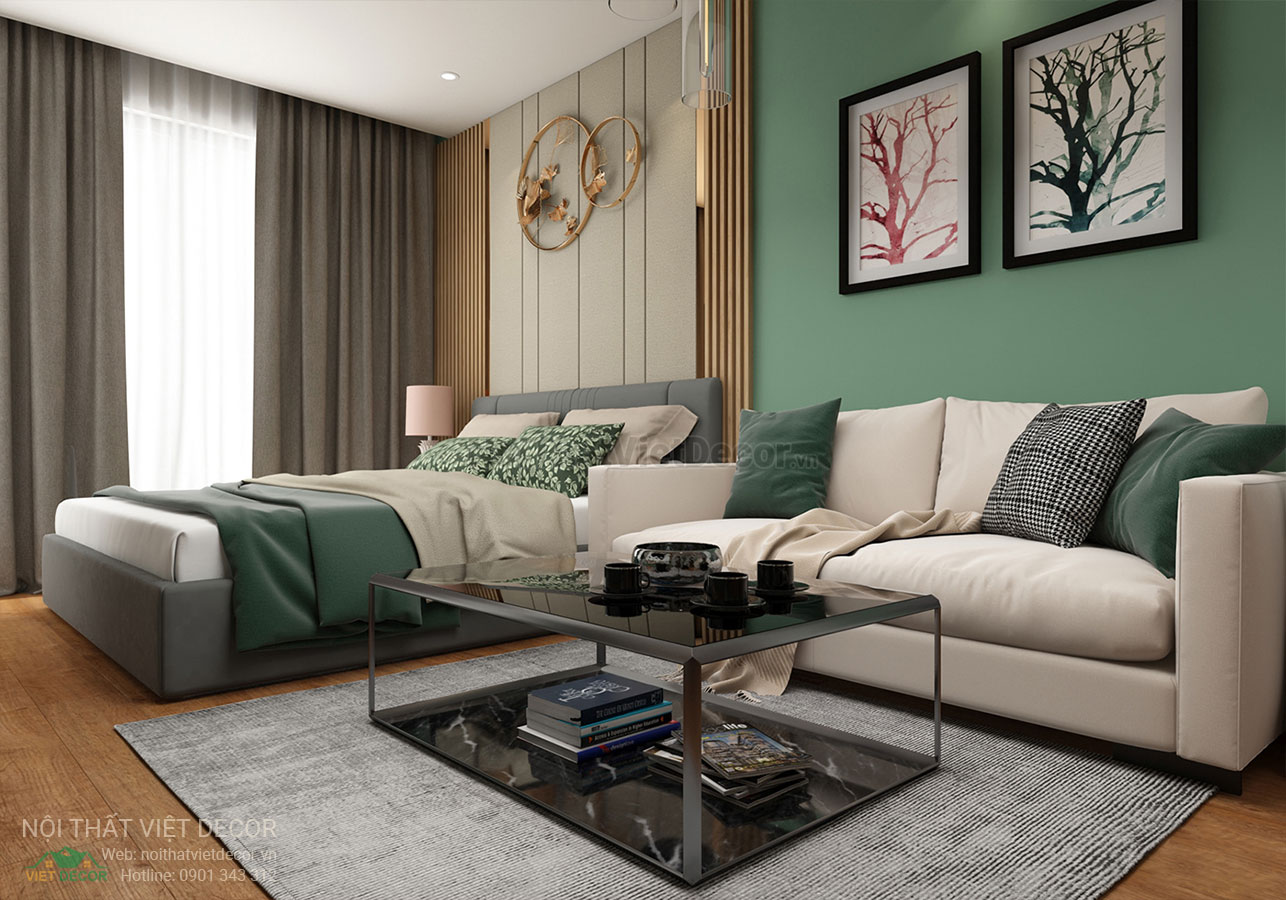 Nội Thất Việt Decor thiết kế thi công nội thất căn hộ officetel studio phong cách hiện đại modern