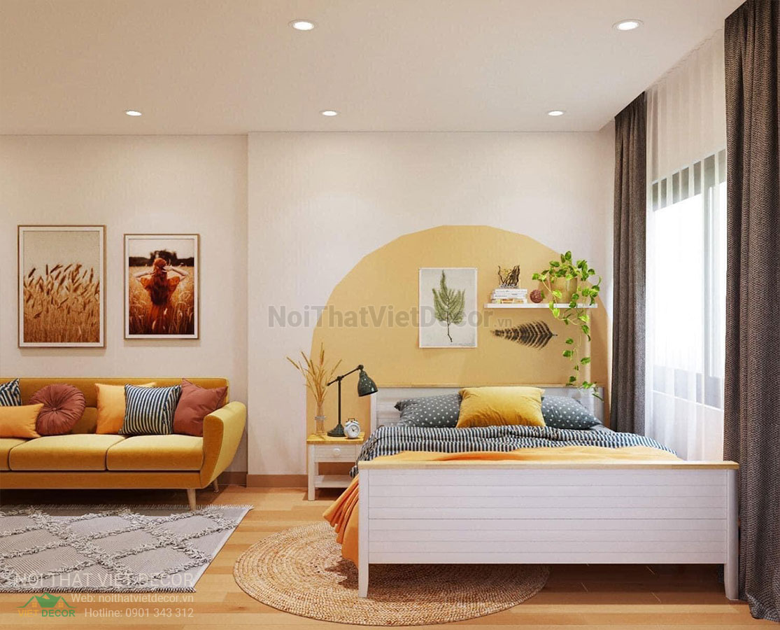 Nội Thất Việt Decor thiết kế thi công nội thất căn hộ officetel phong cách retro