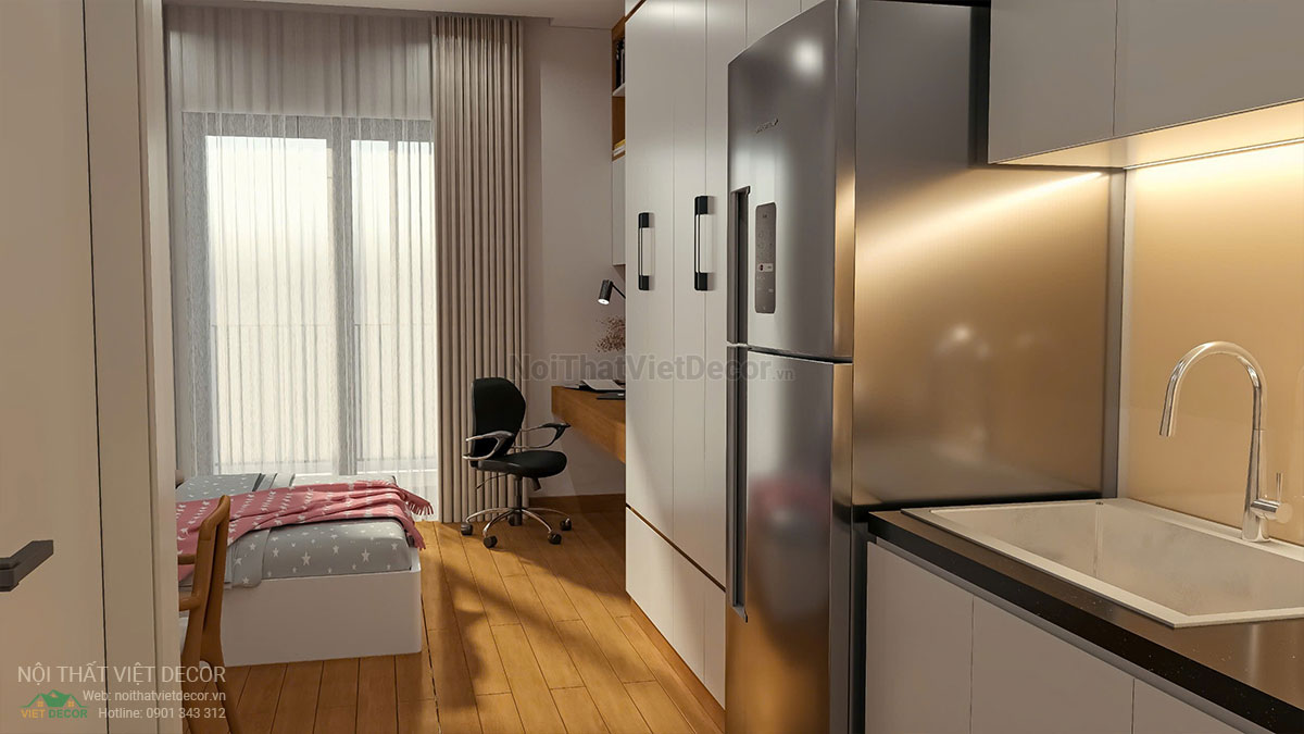 Nội thất Việt Decor thiết kế thi công trang trí nội thất căn hộ officetel dự án Lavida Plus quận 7 tp hồ chí minh