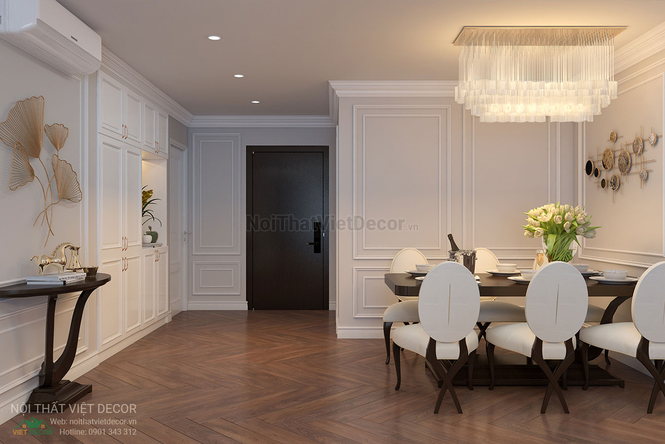 Nội Thất Việt Decor thiết kế thi công nội thất căn hộ phong cách tân cổ điển