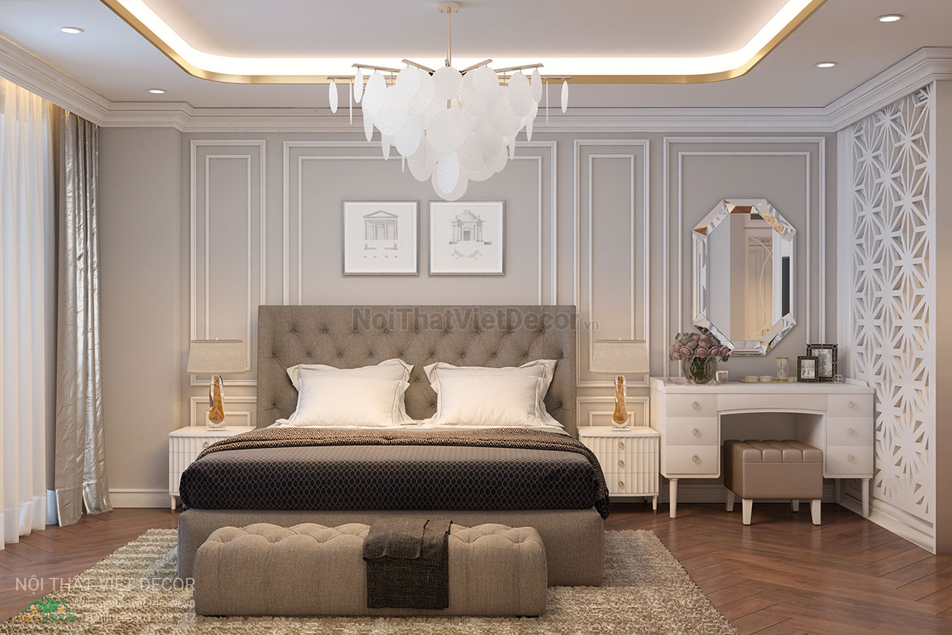 Nội Thất Việt Decor thiết kế thi công nội thất căn hộ phong cách tân cổ điển