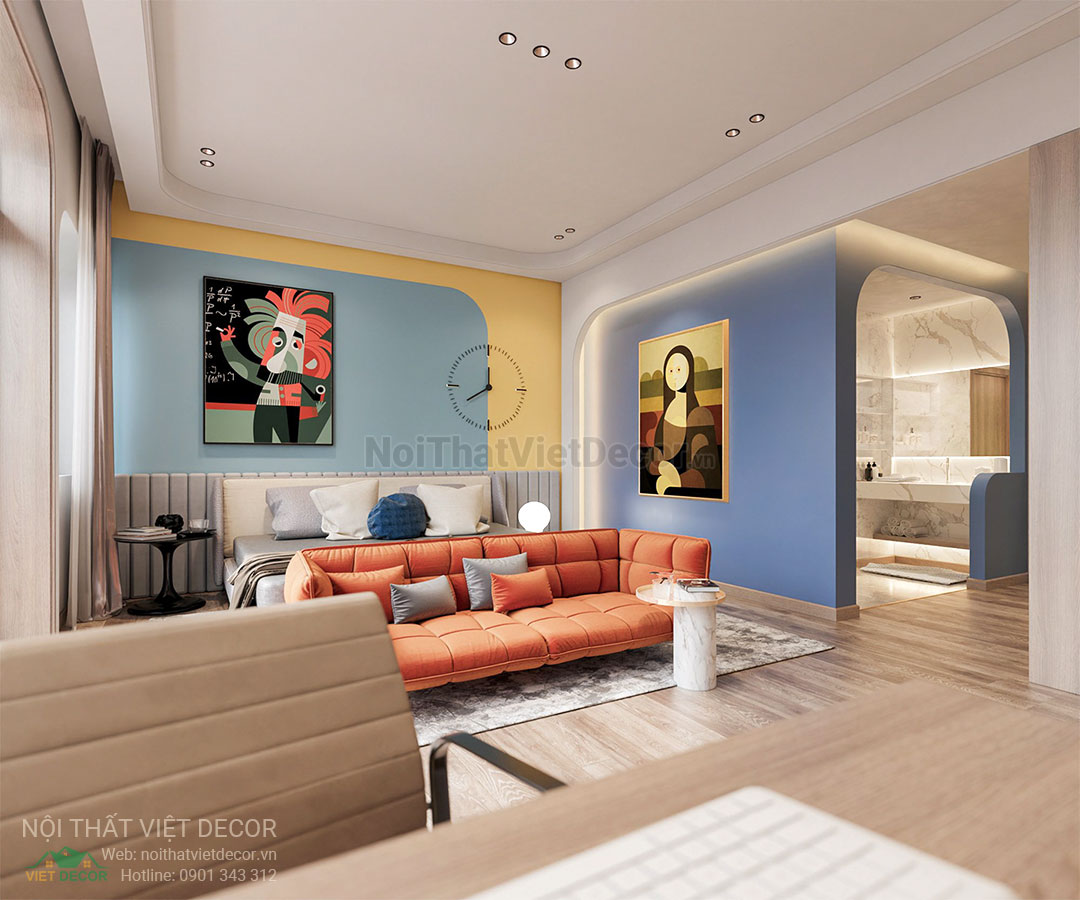 Nội Thất Việt Decor thiết kế thi công nội thất nhà phố phong cách color block