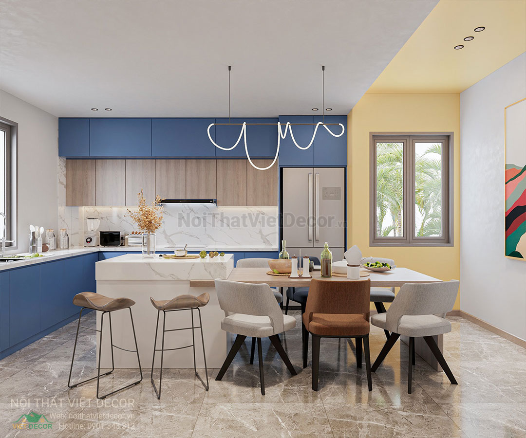 Nội Thất Việt Decor thiết kế thi công nội thất nhà phố phong cách color block