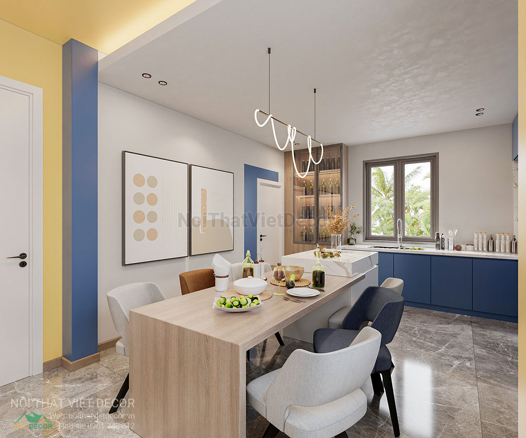 Nội Thất Việt Decor thiết kế thi công nội thất nhà phố phong cách color block