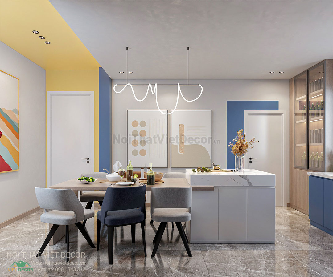 Nội Thất Việt Decor thiết kế thi công nội thất nhà phố phong cách color block