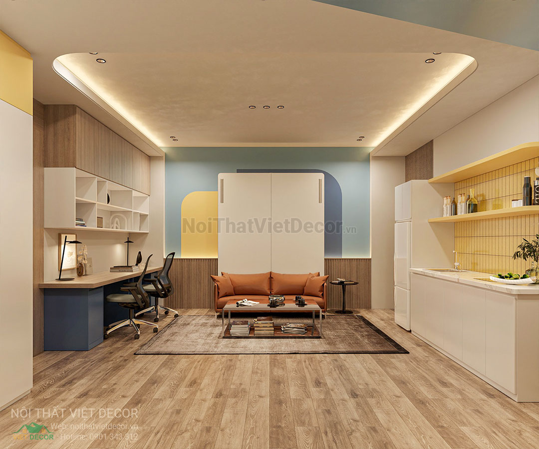 Nội Thất Việt Decor thiết kế thi công nội thất nhà phố phong cách color block
