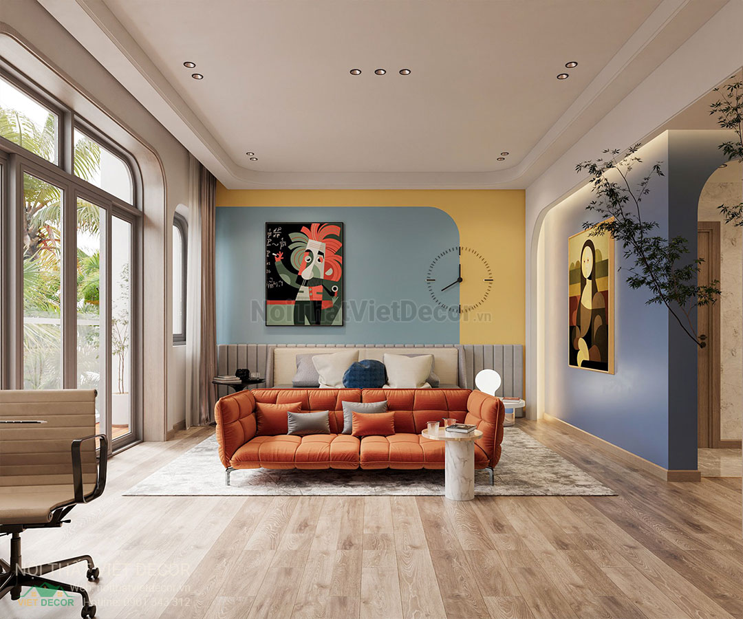 Nội Thất Việt Decor thiết kế thi công nội thất nhà phố phong cách color block