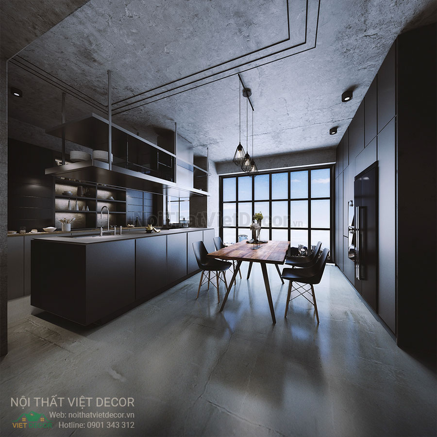 Nội Thất Việt Decor thiết kế thi công nội thất nhà phố phong cách công nghiệp industrial style
