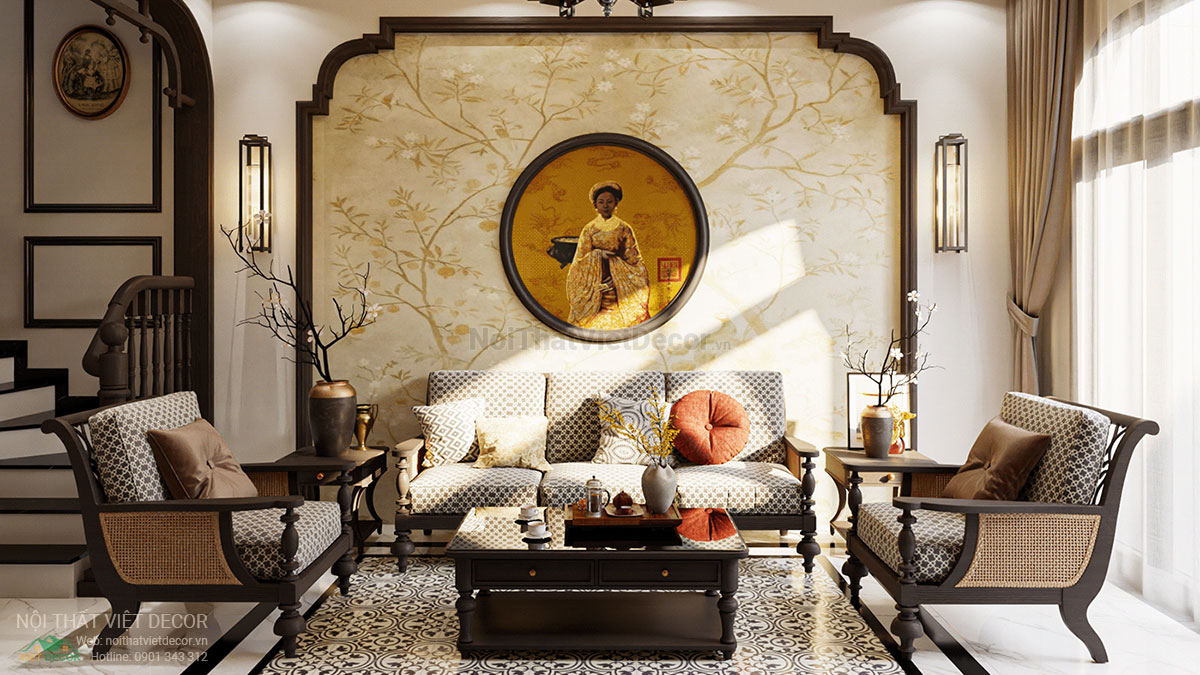 Nội Thất Việt Decor thiết kế thi công nội thất nhà phố phong cách đông dương indochine