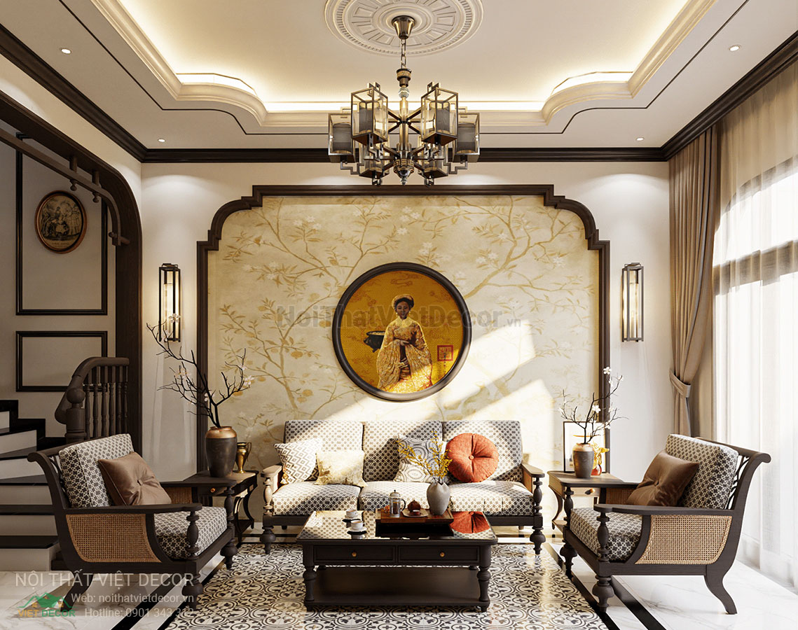Nội Thất Việt Decor thiết kế thi công nội thất nhà phố phong cách đông dương indochine