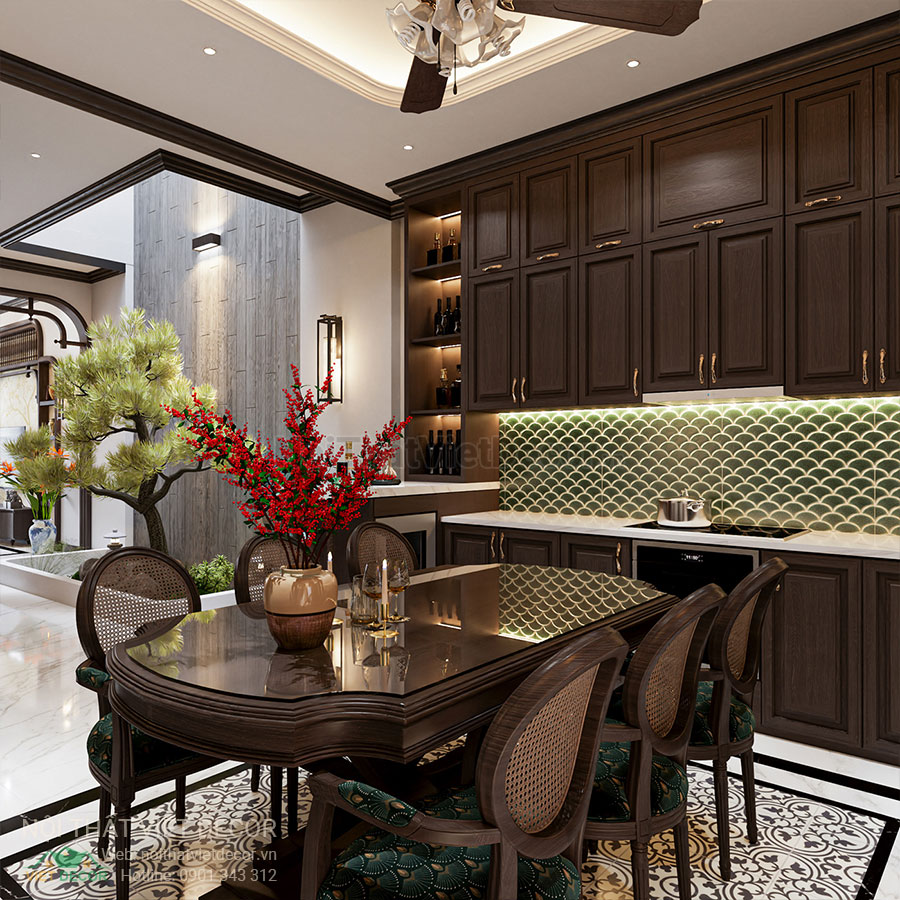 Nội Thất Việt Decor thiết kế thi công nội thất nhà phố phong cách đông dương indochine