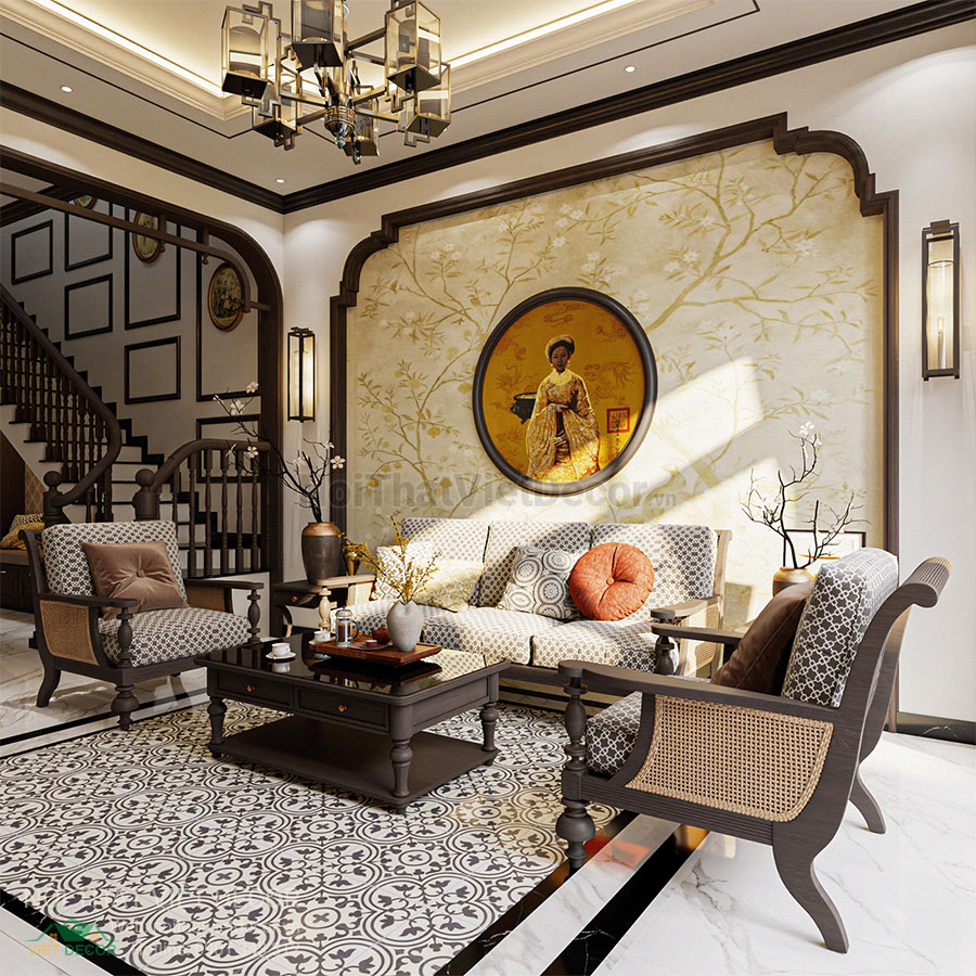 Nội Thất Việt Decor thiết kế thi công nội thất nhà phố phong cách đông dương indochine