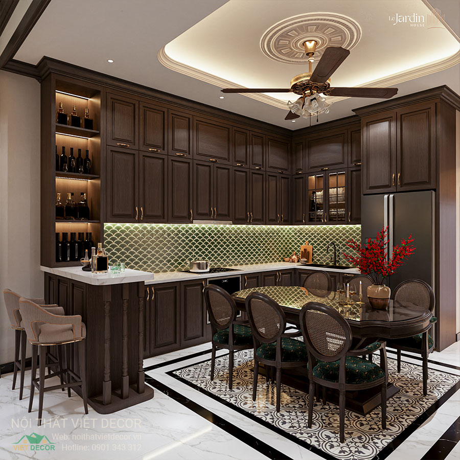 Nội Thất Việt Decor thiết kế thi công nội thất nhà phố phong cách đông dương indochine