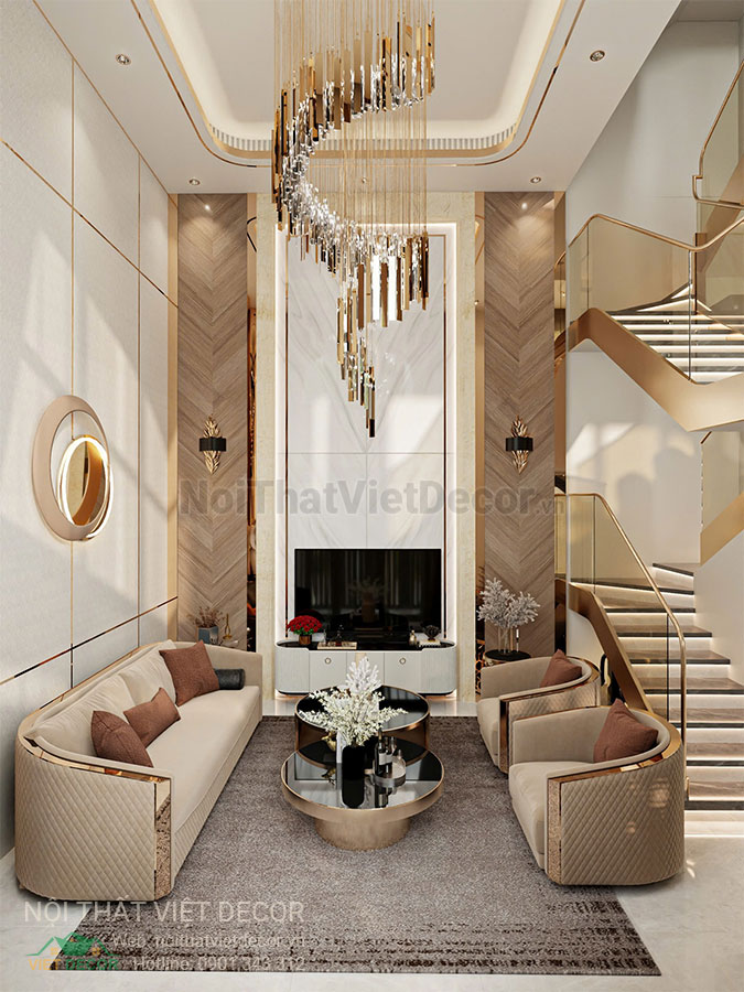 Nội Thất Việt Decor thiết kế thi công nội thất nhà phố phong cách hiện đại sang trọng modern luxury