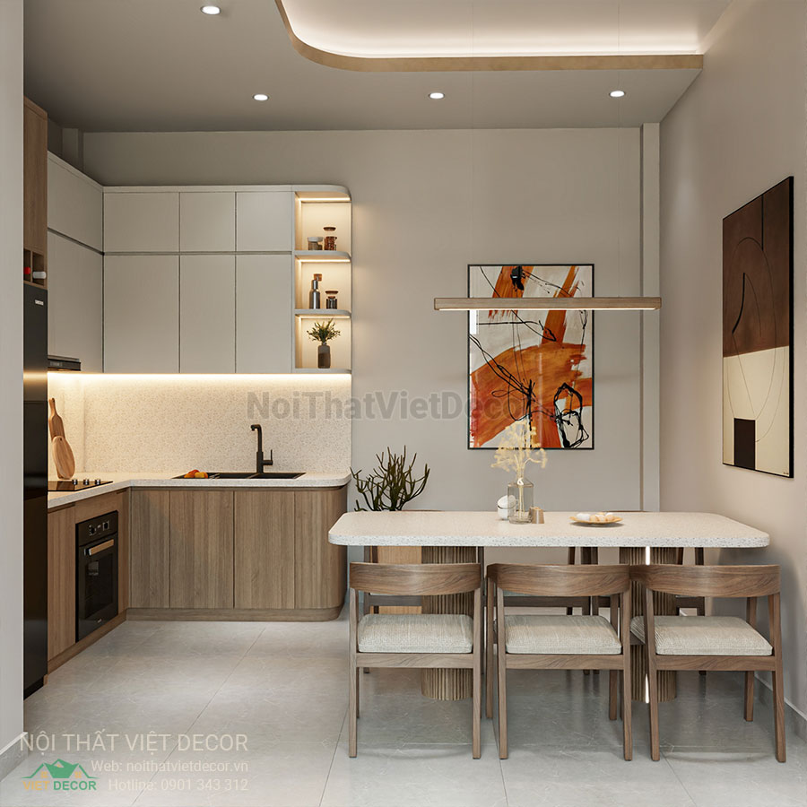 Nội Thất Việt Decor thiết kế thi công nội thất nhà phố phong cách Nhật Bản japandi kết hợp Bắc Âu scandinavian