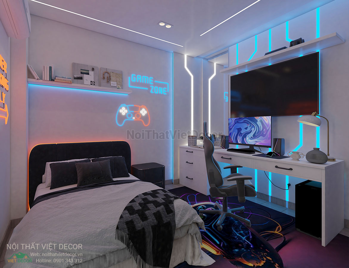 Nội Thất Việt Decor thiết kế thi công nội thất phòng ngủ phong cách gaming room