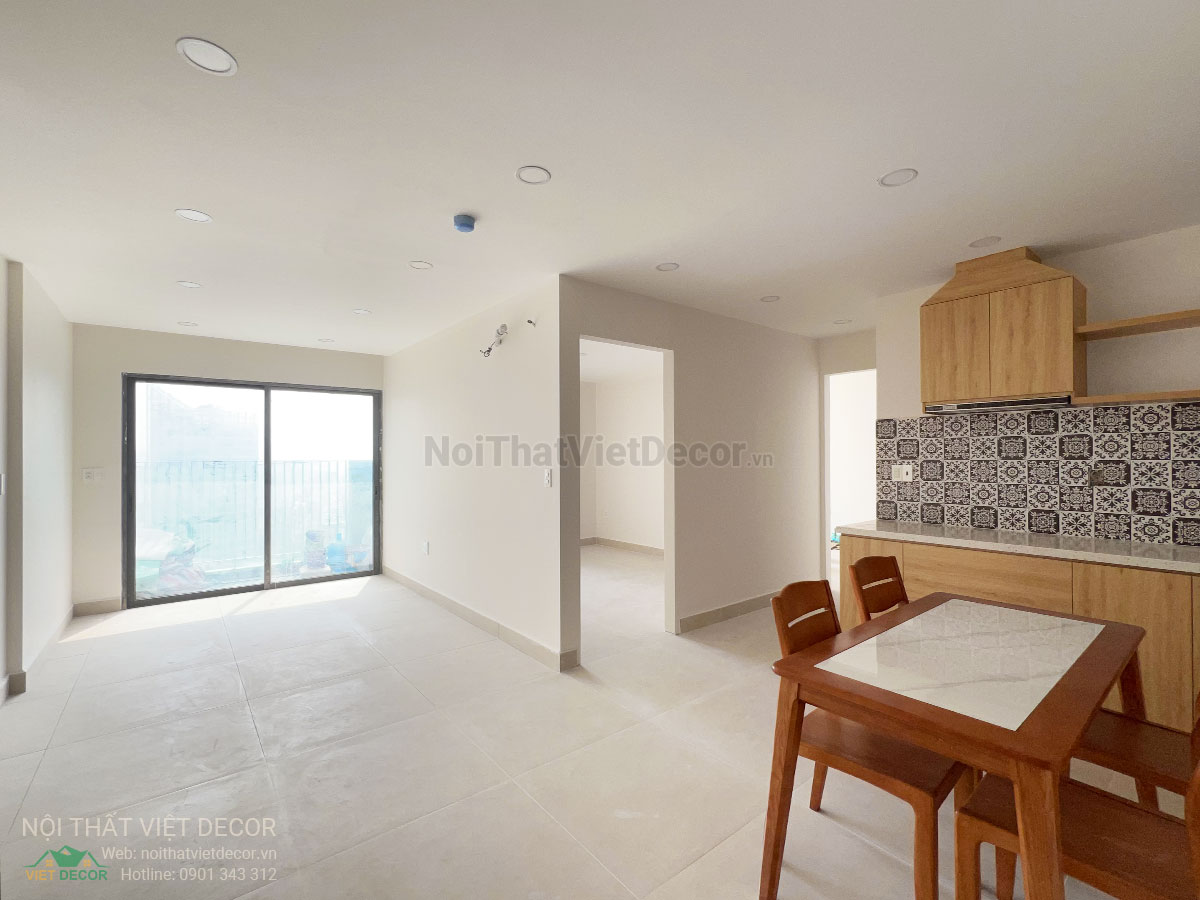 Nội Thất Việt Decor thiết kế thi công trang trí xây dựng hoàn thiện, tủ bếp căn hộ 2 phòng ngủ thuộc dự án chung cư Lavida Plus quận 7 tp HCM