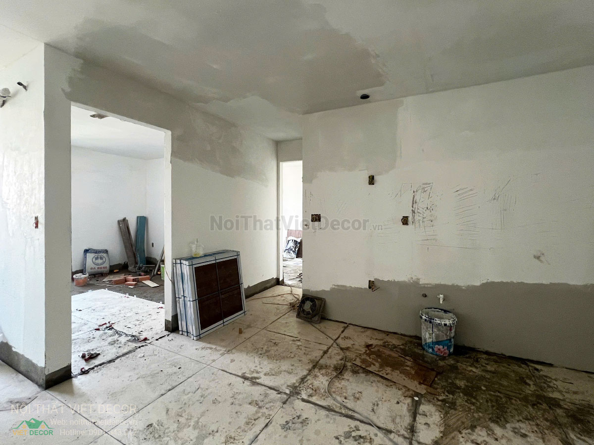 Nội Thất Việt Decor thiết kế thi công trang trí xây dựng hoàn thiện, tủ bếp căn hộ 2 phòng ngủ thuộc dự án chung cư Lavida Plus quận 7 tp HCM