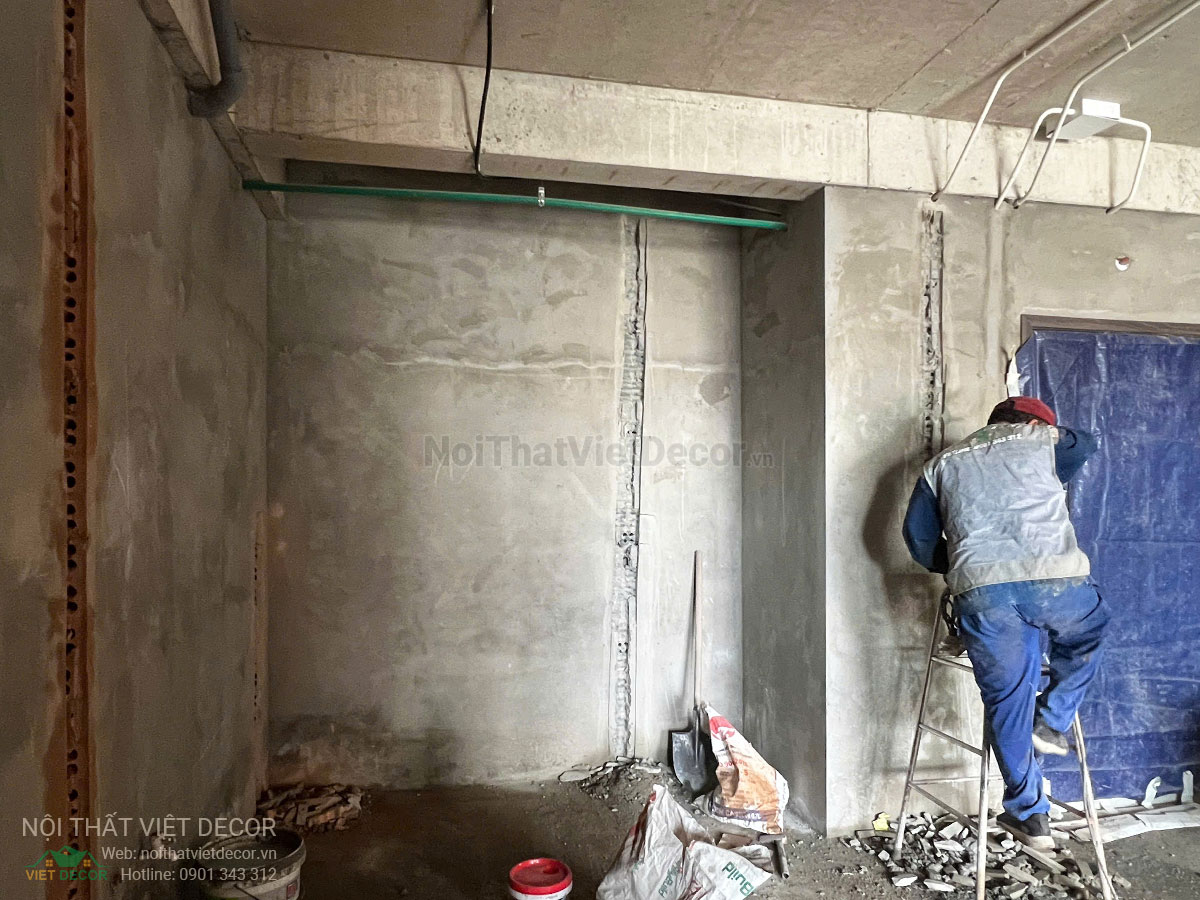 Nội Thất Việt Decor thiết kế thi công trang trí xây dựng hoàn thiện, tủ bếp căn hộ 2 phòng ngủ thuộc dự án chung cư Lavida Plus quận 7 tp HCM