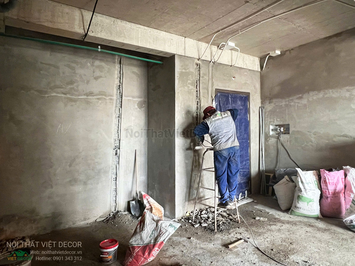 Nội Thất Việt Decor thiết kế thi công trang trí xây dựng hoàn thiện, tủ bếp căn hộ 2 phòng ngủ thuộc dự án chung cư Lavida Plus quận 7 tp HCM