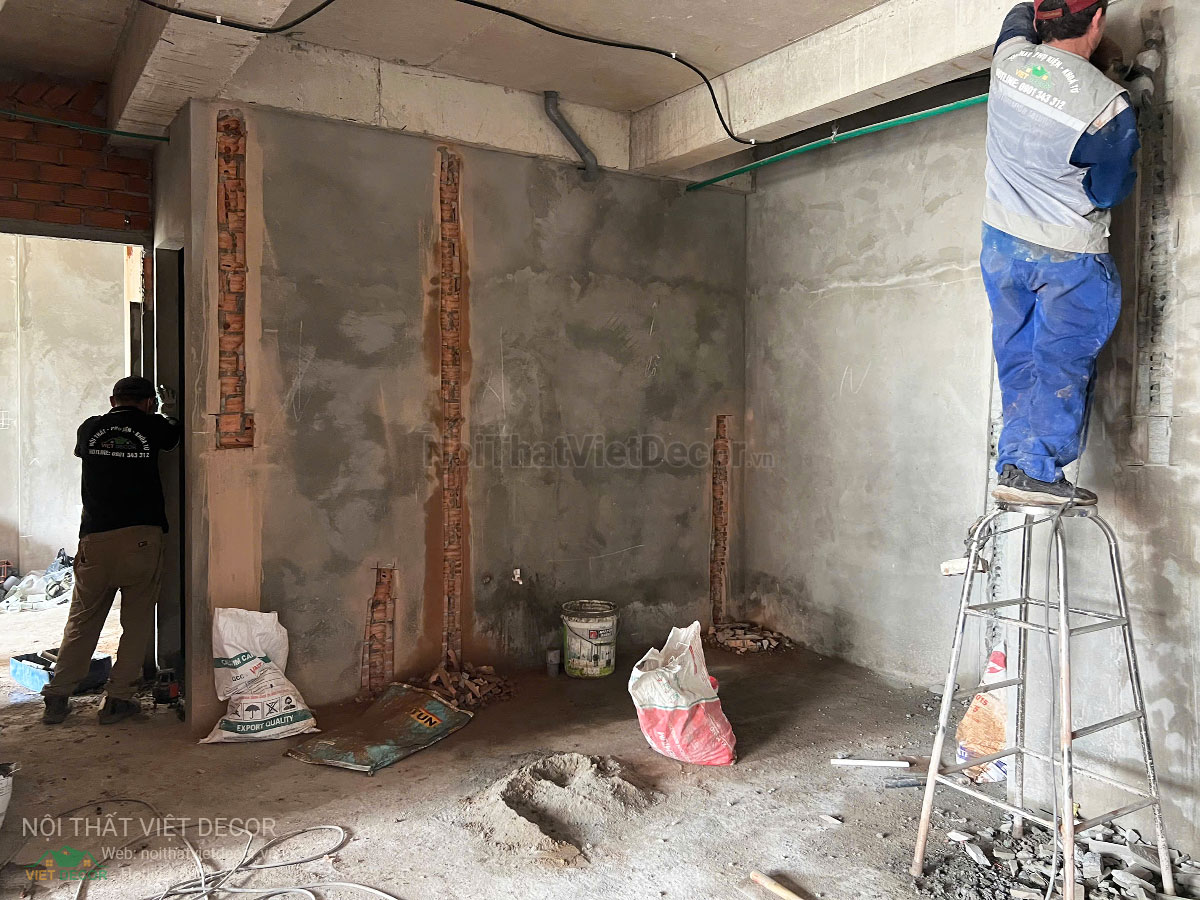 Nội Thất Việt Decor thiết kế thi công trang trí xây dựng hoàn thiện, tủ bếp căn hộ 2 phòng ngủ thuộc dự án chung cư Lavida Plus quận 7 tp HCM