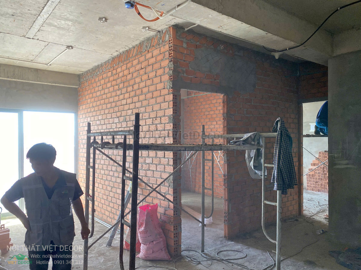 Nội Thất Việt Decor thiết kế thi công trang trí xây dựng hoàn thiện, tủ bếp căn hộ 2 phòng ngủ thuộc dự án chung cư Lavida Plus quận 7 tp HCM