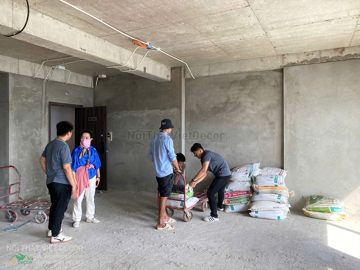 Nội Thất Việt Decor thiết kế thi công trang trí xây dựng hoàn thiện, tủ bếp căn hộ 2 phòng ngủ thuộc dự án chung cư Lavida Plus quận 7 tp HCM