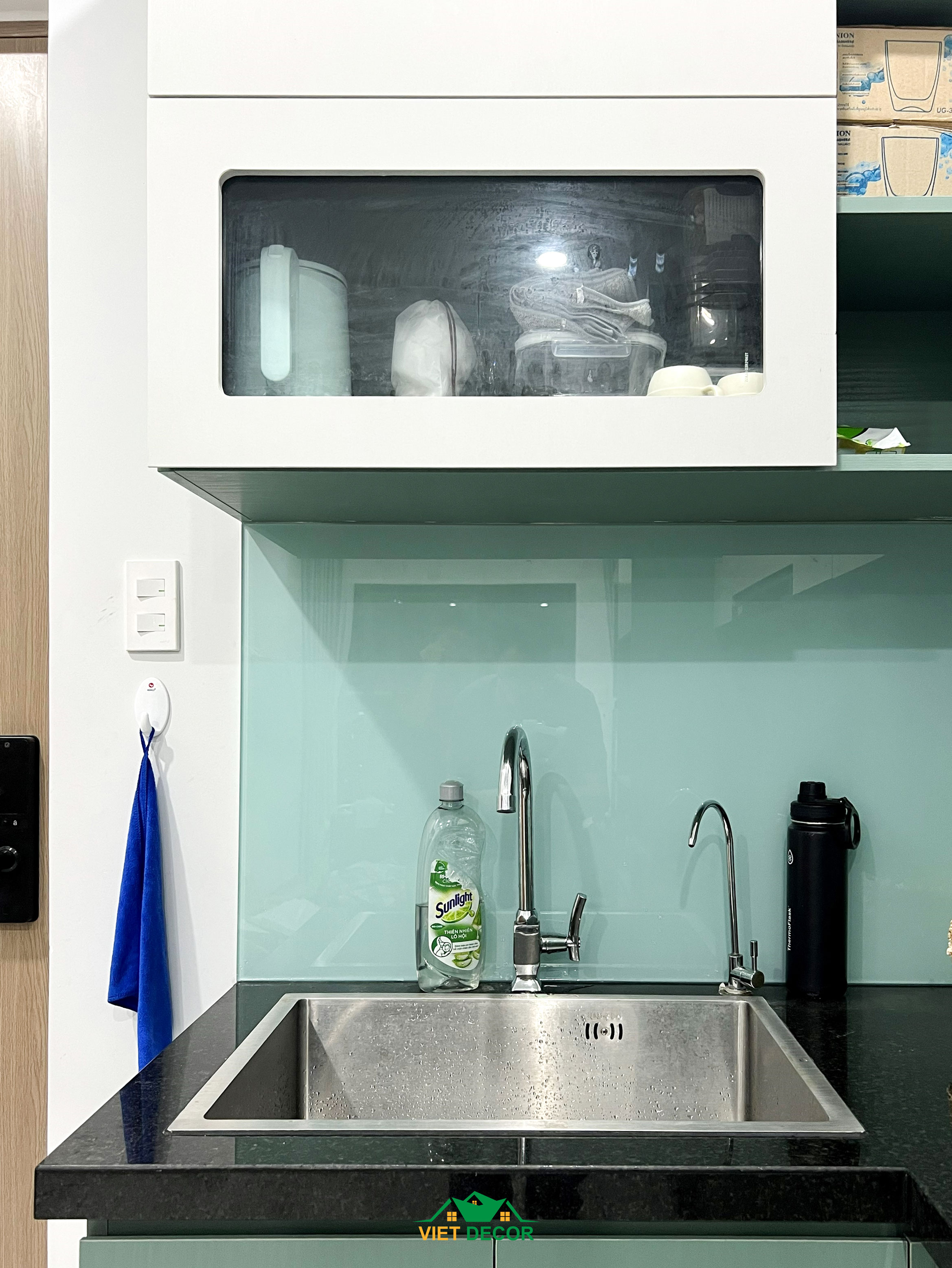 Nội Thất Việt Decor thiết kế, thi công nội thất căn hộ 2 phòng ngủ Bcons Green Topaz TP HCM, chậu rửa