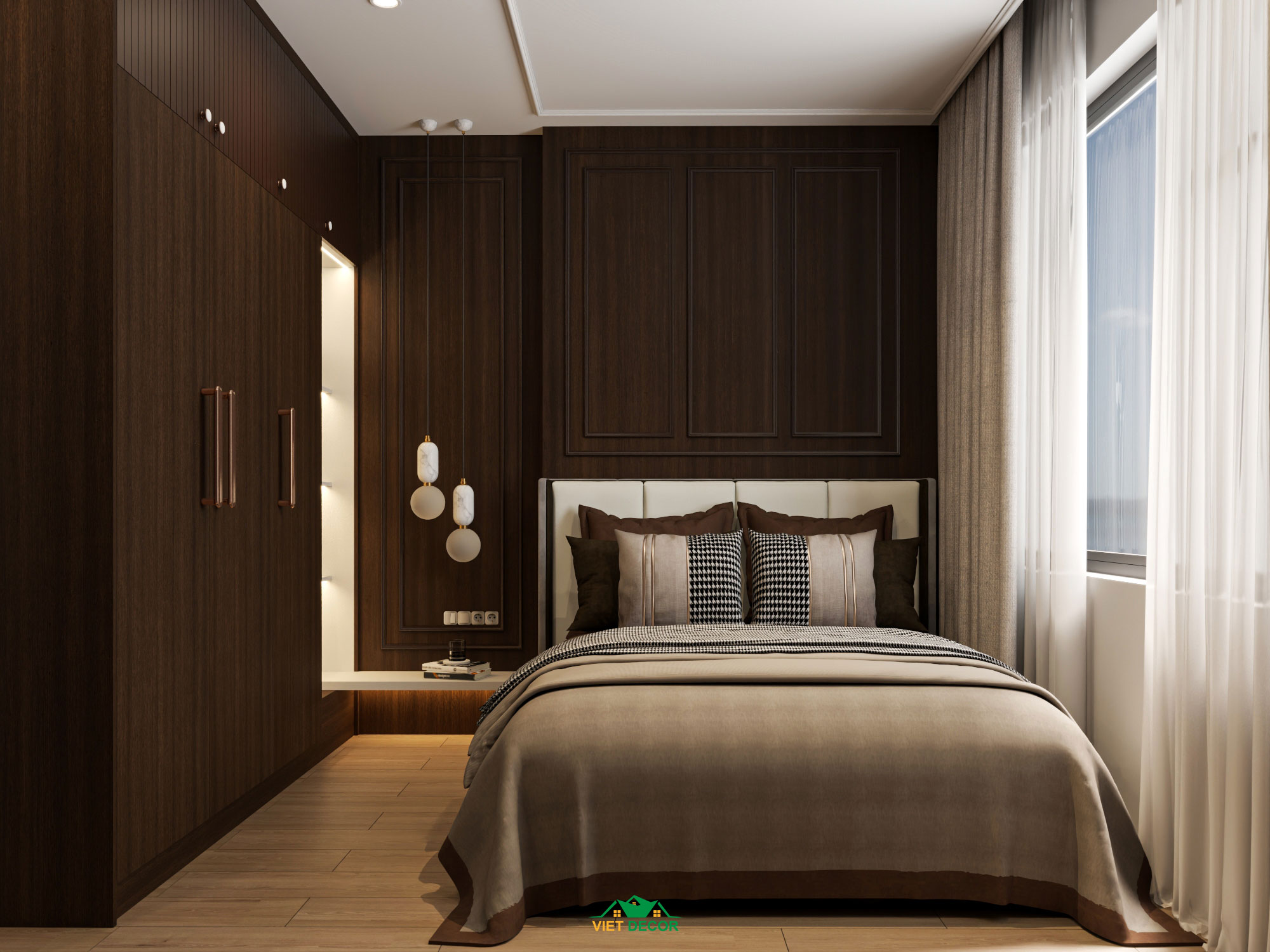 Nội Thất Việt Decor thiết kế thi công nội thất căn hộ 2 phòng ngủ dự án Essensia Sky TP HCM, phòng ngủ