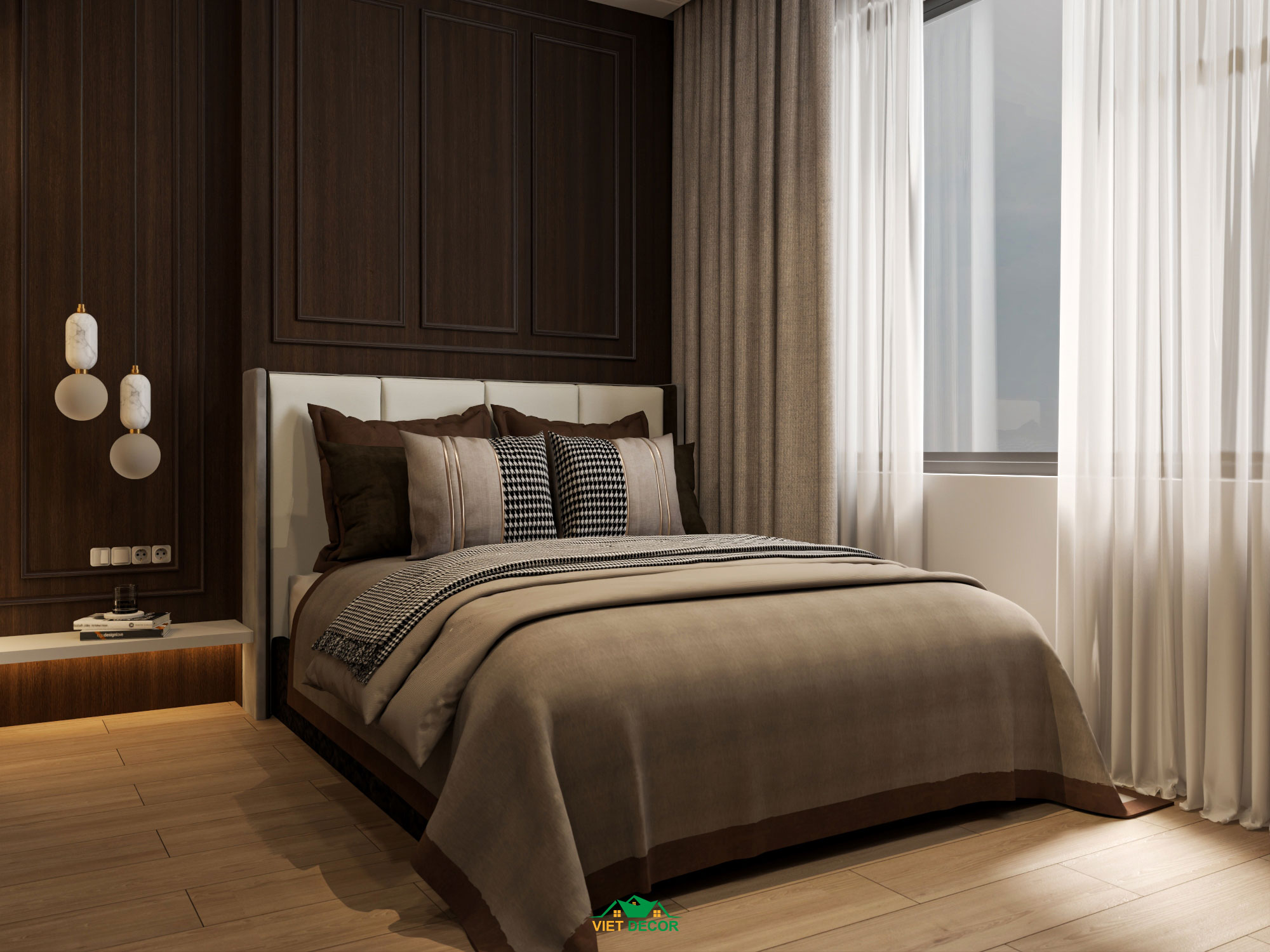 Nội Thất Việt Decor thiết kế thi công nội thất căn hộ 2 phòng ngủ dự án Essensia Sky TP HCM, phòng ngủ