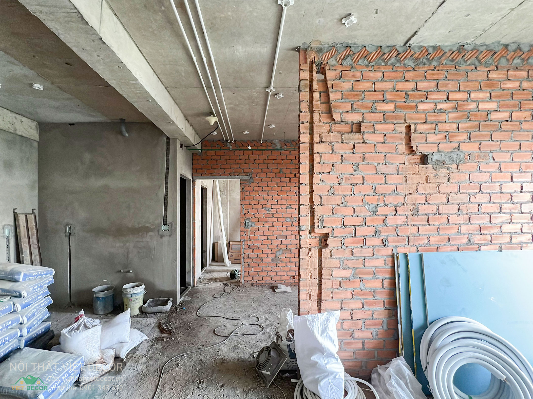 Nội Thất Việt Decor thiết kế thi công trang trí xây dựng hoàn thiện, nội thất căn hộ 2 phòng ngủ dự án chung cư Lavida Plus quận 7 tp HCM, thi công hoàn thiện