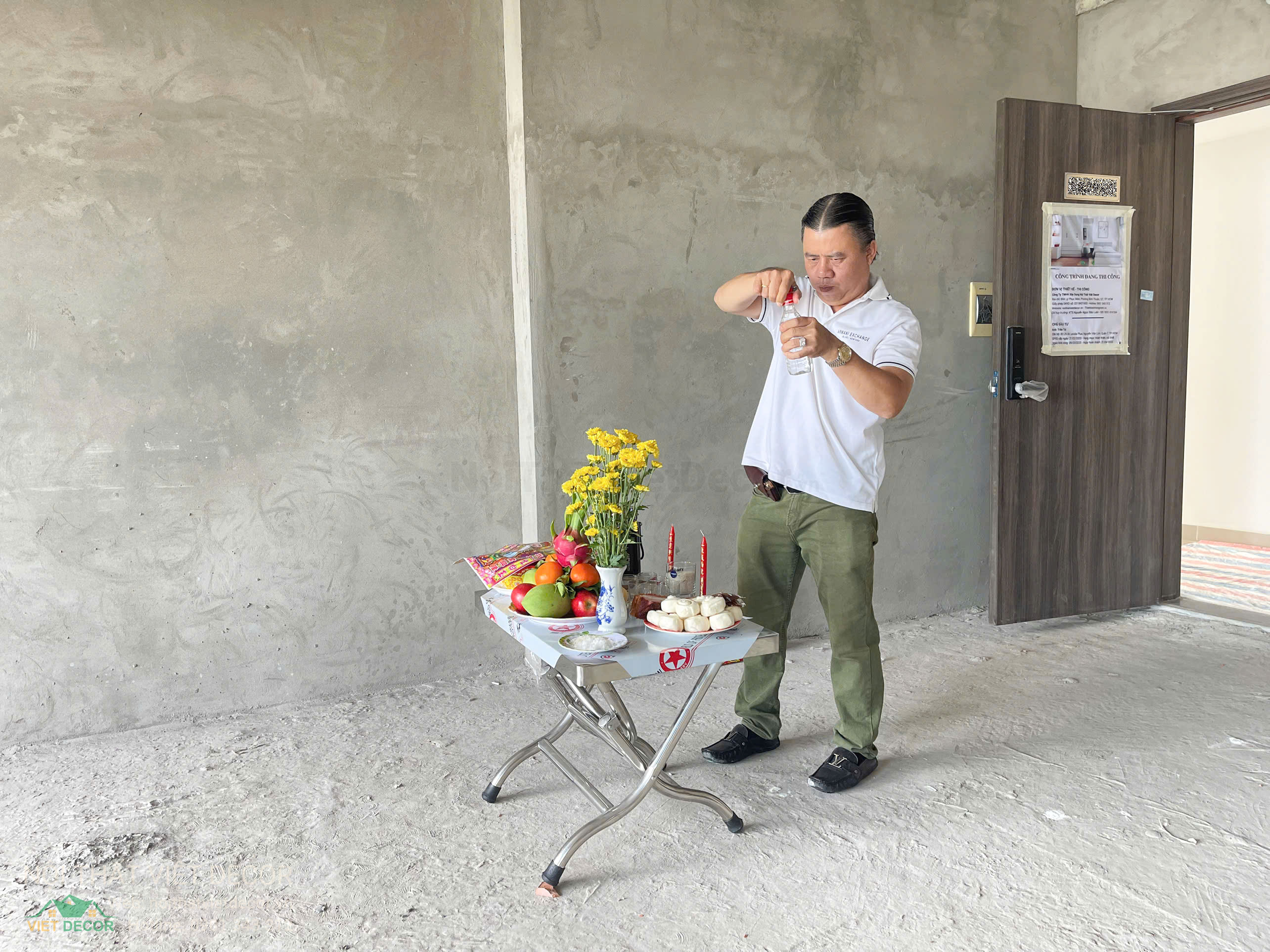 Nội Thất Việt Decor thiết kế thi công trang trí xây dựng hoàn thiện, nội thất căn hộ 2 phòng ngủ dự án chung cư Lavida Plus quận 7 tp HCM, cúng khởi công
